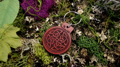 Various Leather Keychains Fobs, Celtic Knot Collection