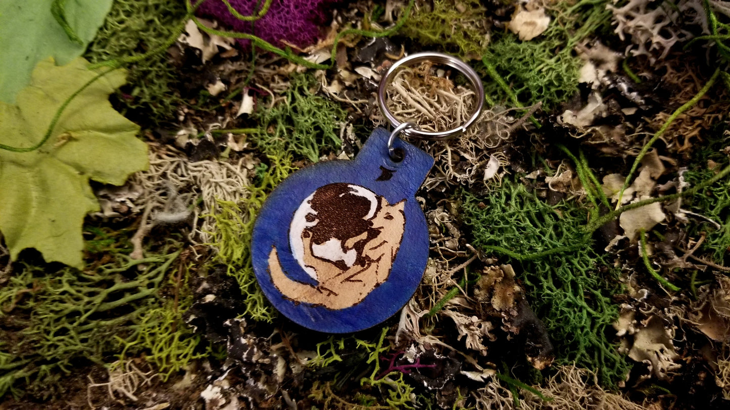 Various Leather Keychains Fobs, Animal Collection