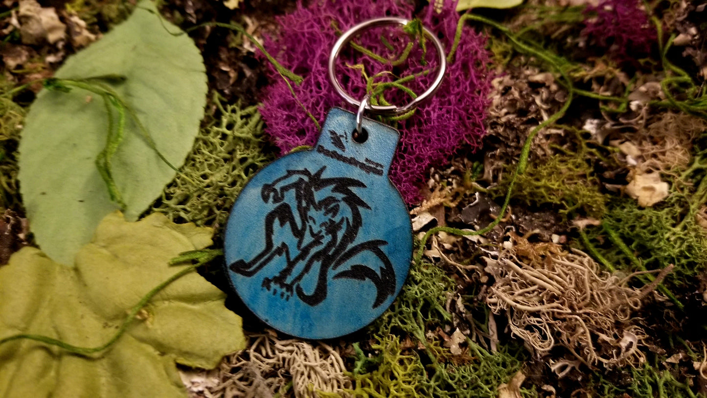 Various Leather Keychains Fobs, Animal Collection