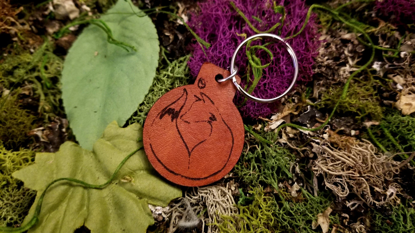 Various Leather Keychains Fobs, Animal Collection