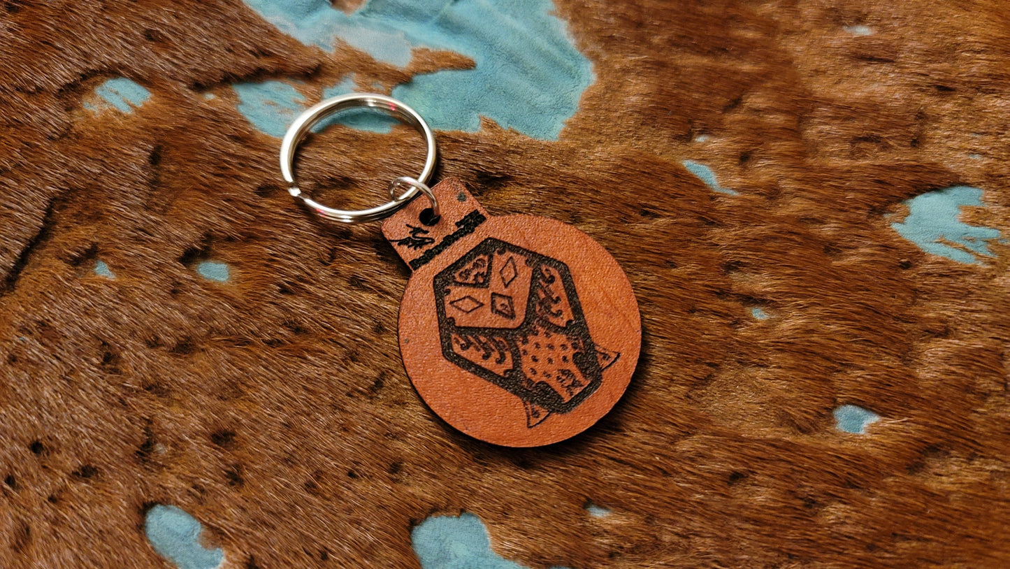 Various Leather Keychains Fobs, Animal Collection