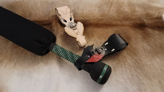 Leather Lasered Toothless & Lightfury Frogs (Sword Sheath Scabbard Holder Holster)