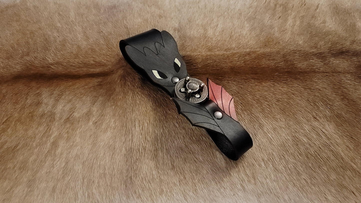 Leather Lasered Toothless & Lightfury Frogs (Sword Sheath Scabbard Holder Holster)
