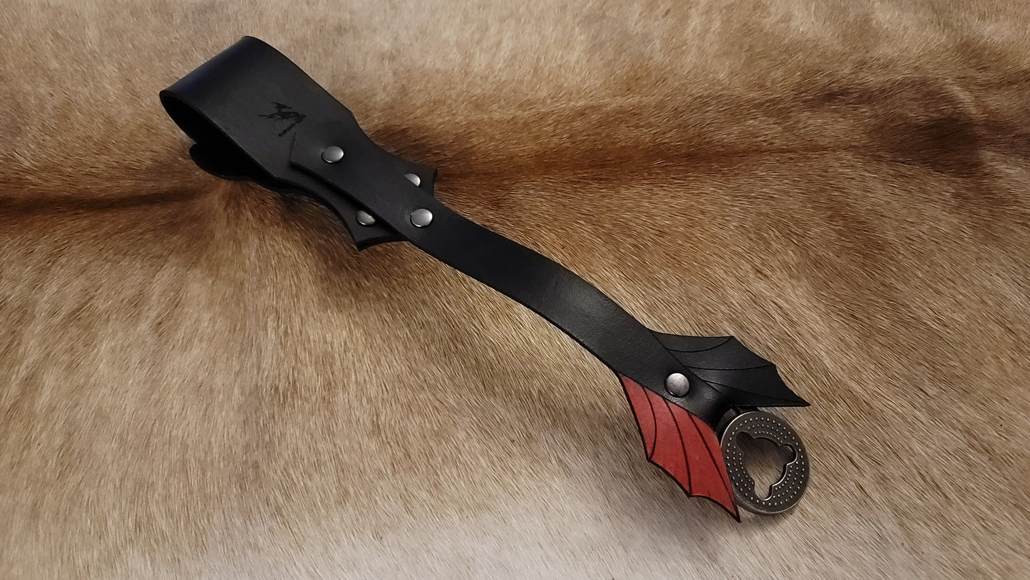 Leather Lasered Toothless & Lightfury Frogs (Sword Sheath Scabbard Holder Holster)