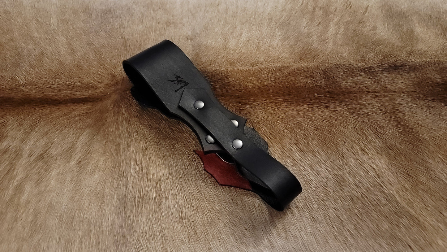 Leather Lasered Toothless & Lightfury Frogs (Sword Sheath Scabbard Holder Holster)