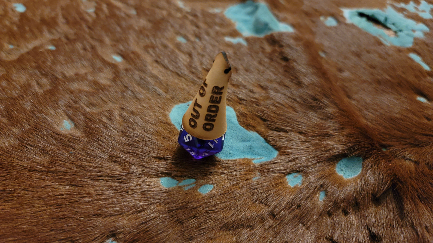 Dunce Hat Accessories for Dice D20 Bad Incompetent Misbehaving Dice