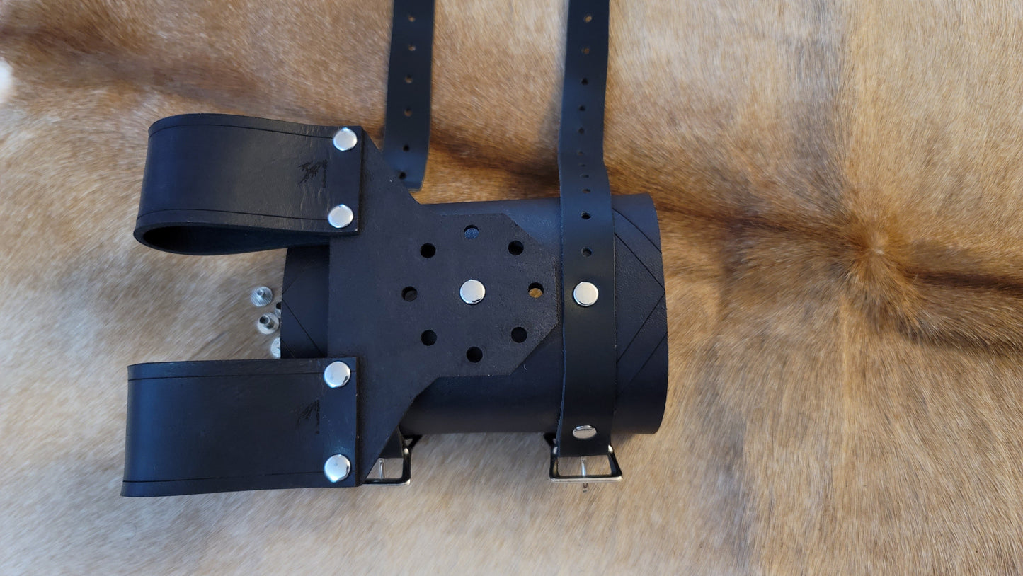 Adjustable Rotating Leather Sword Sheath Scabbard Holster Holder Frog Clip