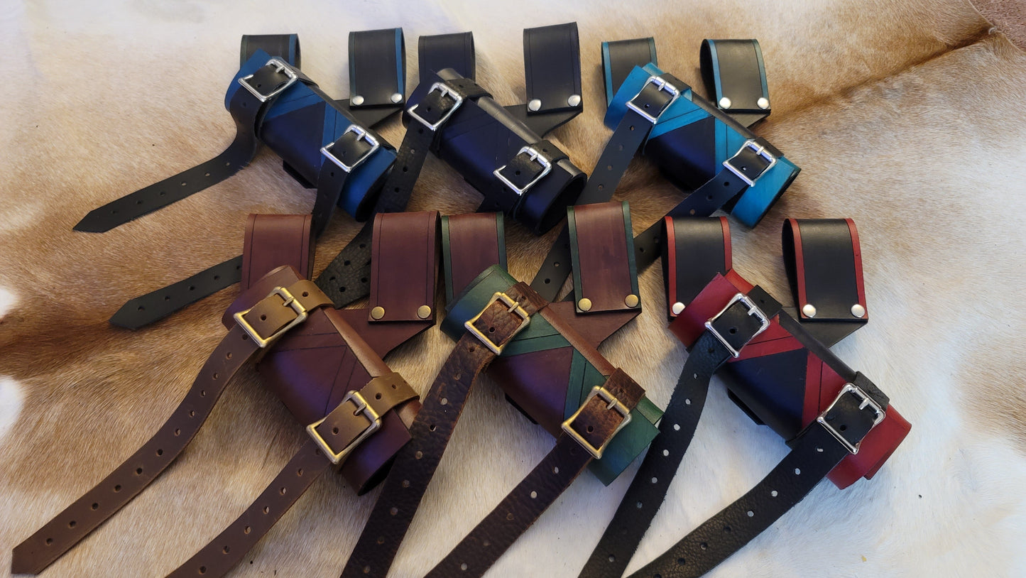 Adjustable Rotating Leather Sword Sheath Scabbard Holster Holder Frog Clip