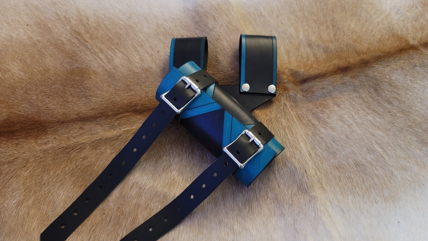 Adjustable Rotating Leather Sword Sheath Scabbard Holster Holder Frog Clip