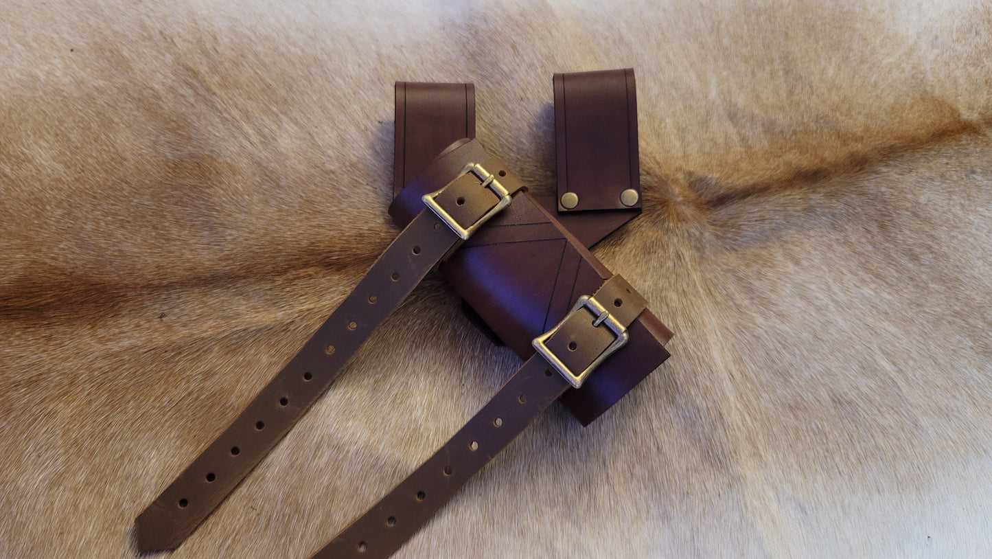 Adjustable Rotating Leather Sword Sheath Scabbard Holster Holder Frog Clip