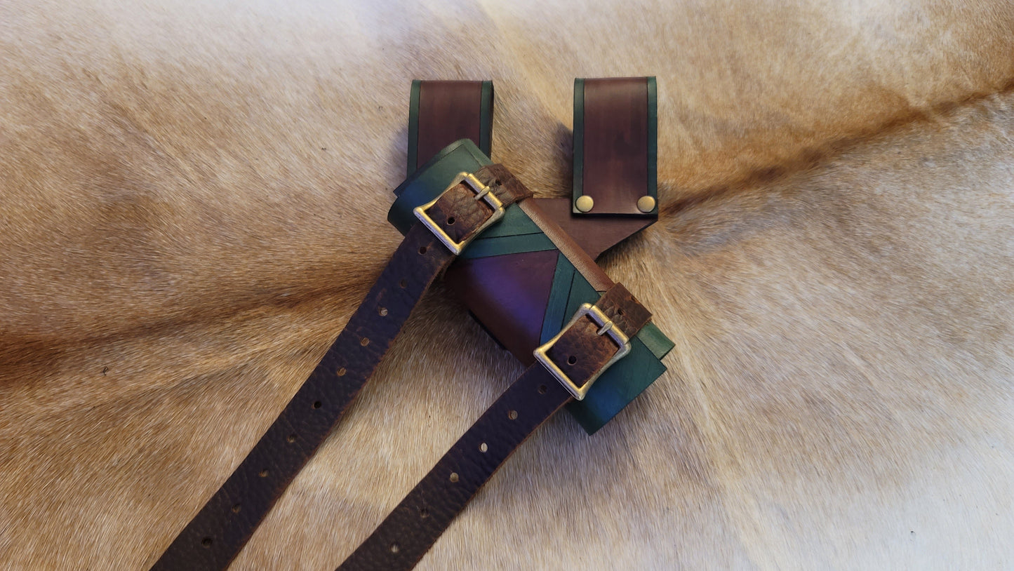 Adjustable Rotating Leather Sword Sheath Scabbard Holster Holder Frog Clip