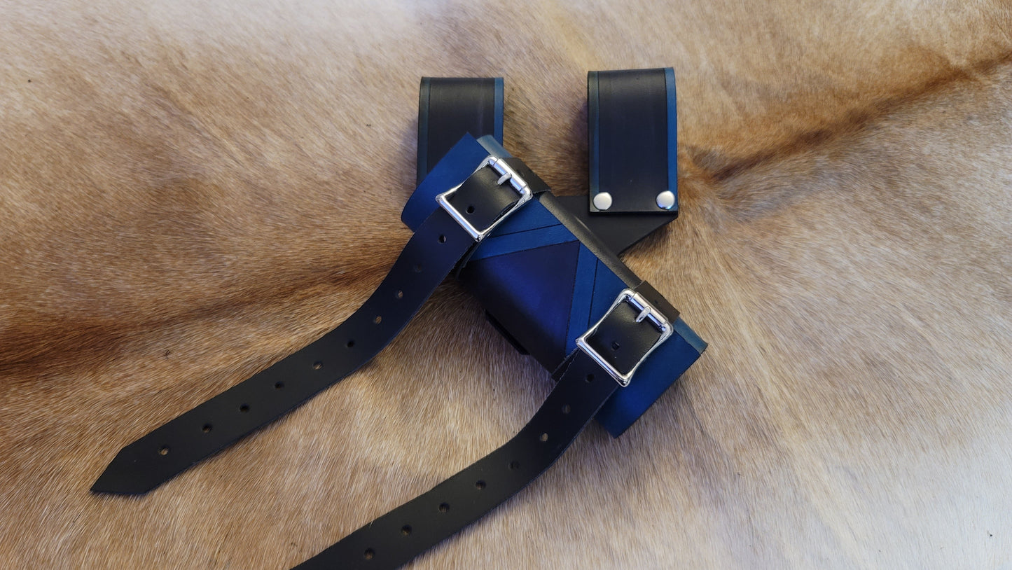 Adjustable Rotating Leather Sword Sheath Scabbard Holster Holder Frog Clip