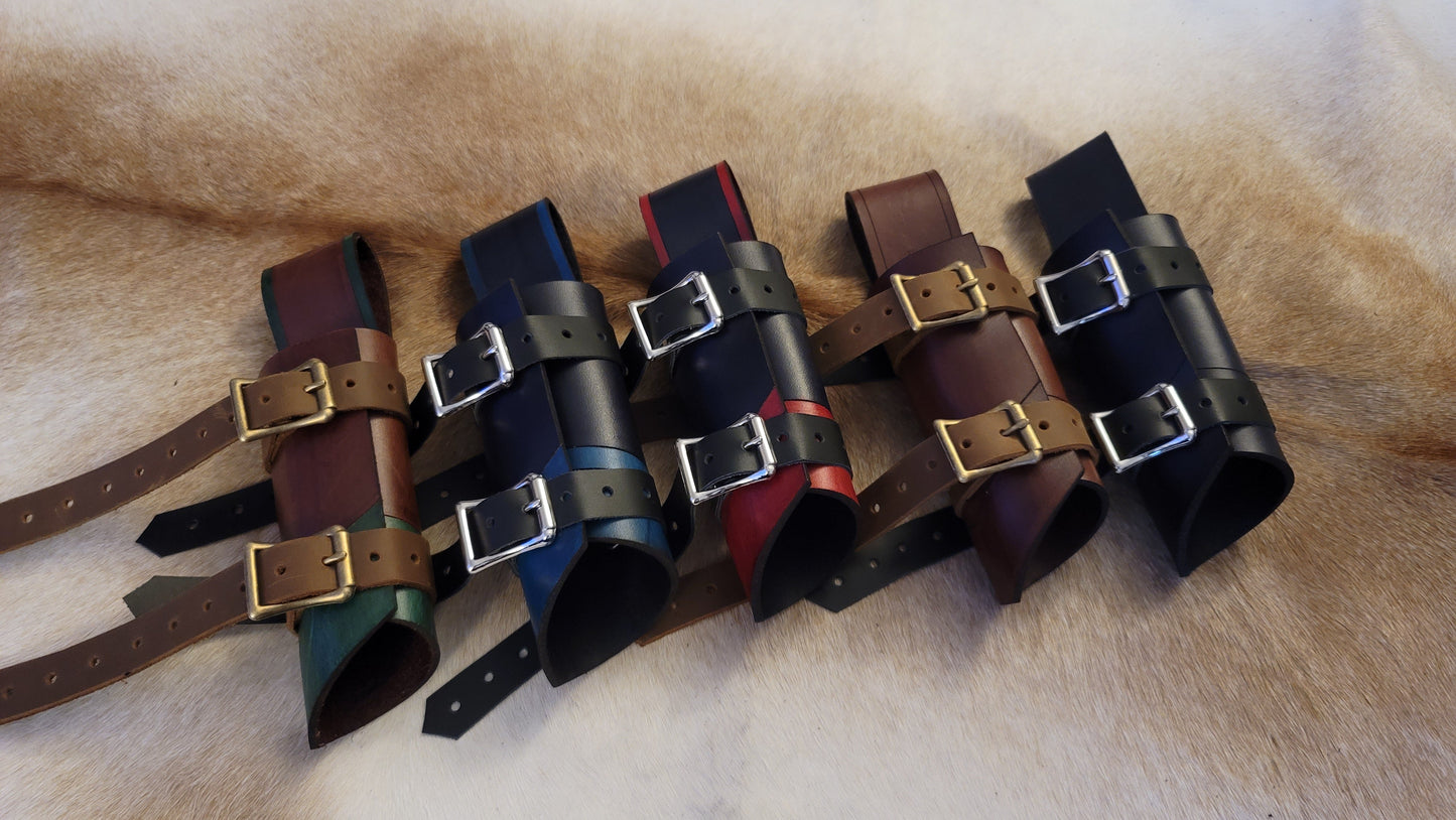 Adjustable Leather Vertical Upright Straight Sword Sheath Scabbard Holster