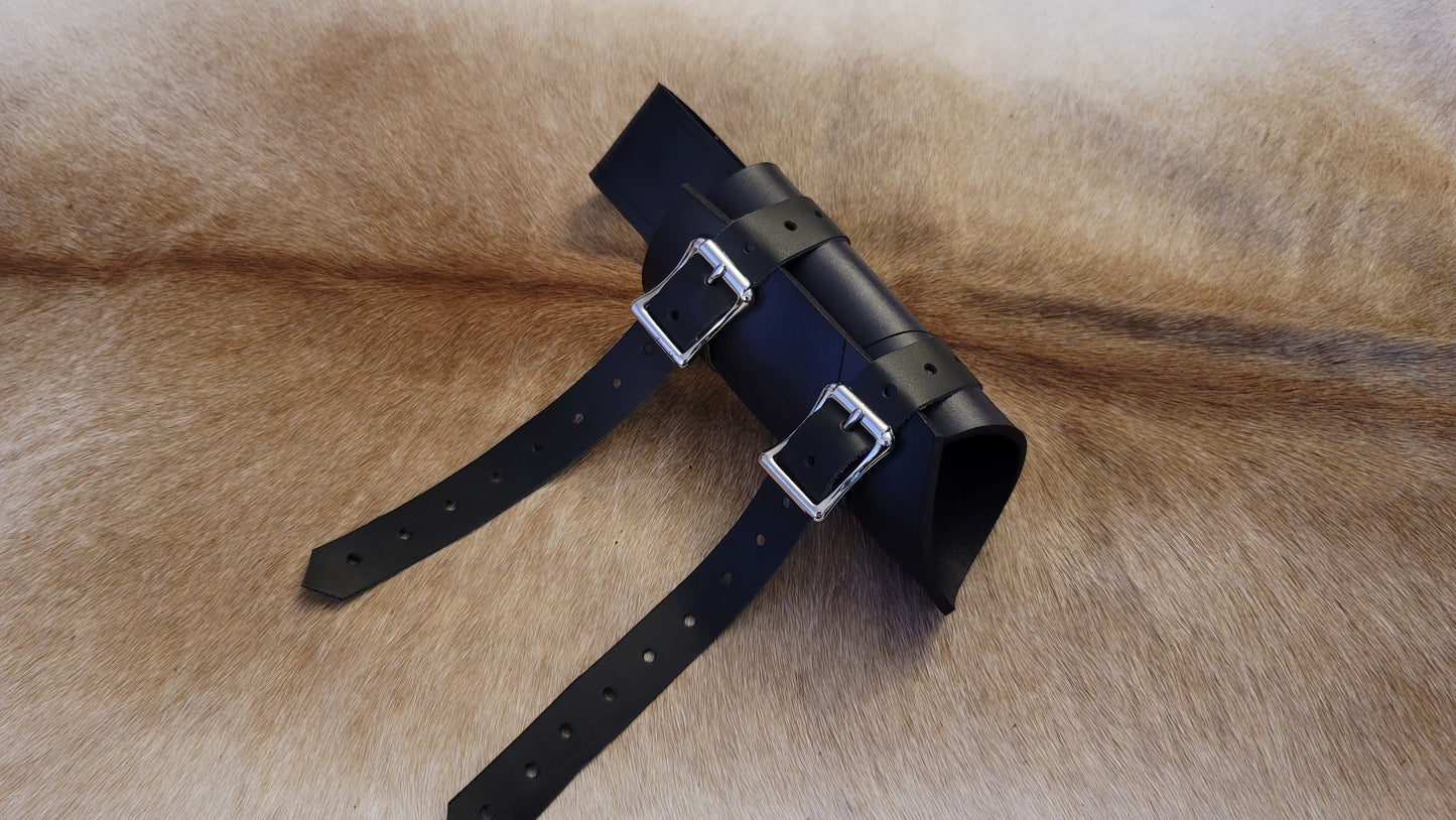 Adjustable Leather Vertical Upright Straight Sword Sheath Scabbard Holster