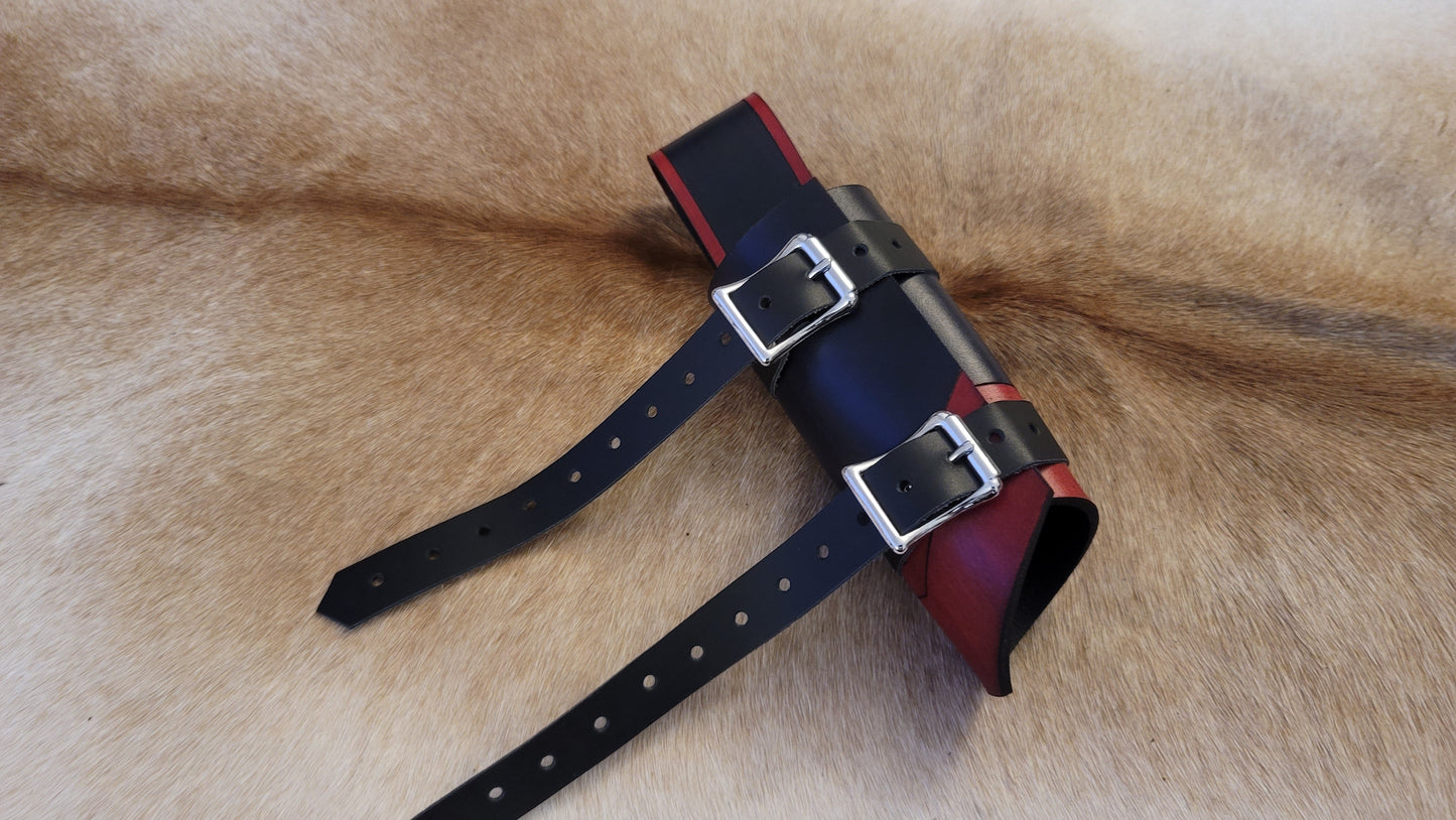 Adjustable Leather Vertical Upright Straight Sword Sheath Scabbard Holster