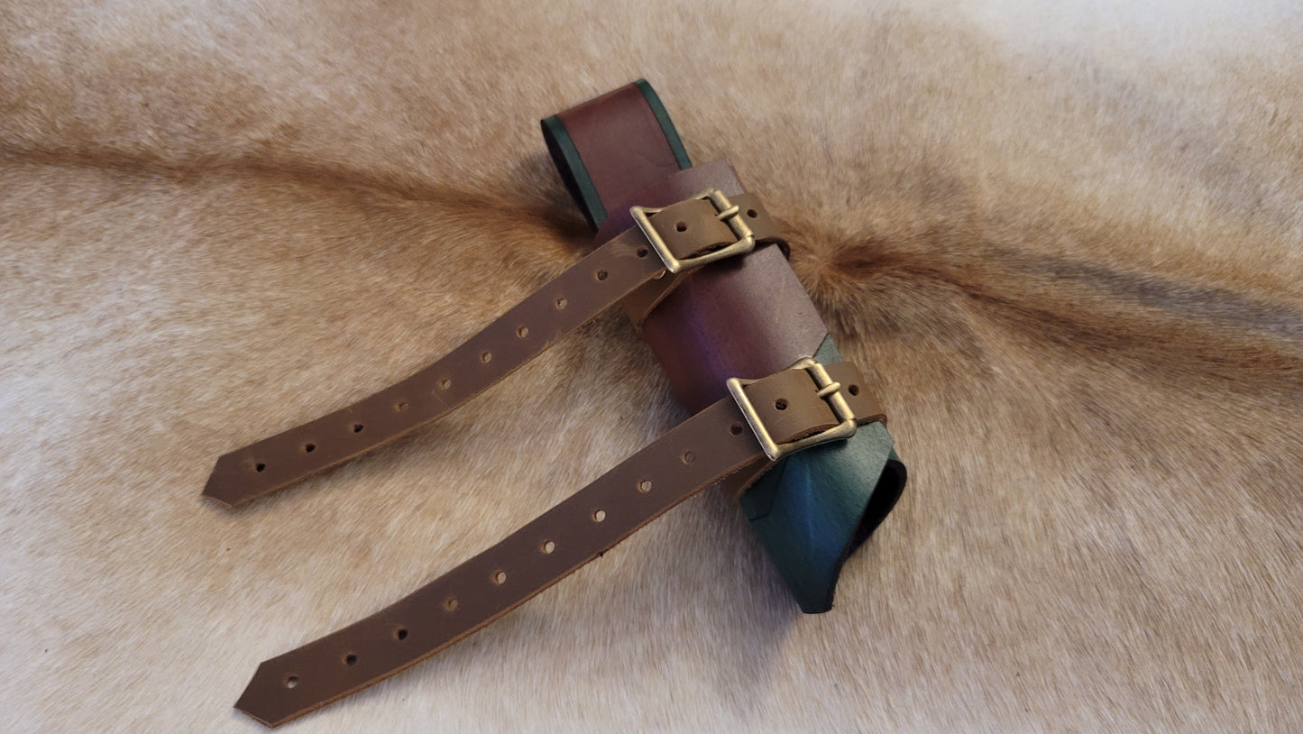 Adjustable Leather Vertical Upright Straight Sword Sheath Scabbard Holster