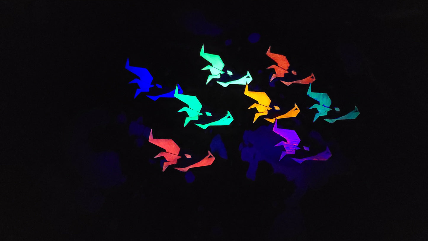 Furry Dragon Head UV GLOW Leather Pins Lapel