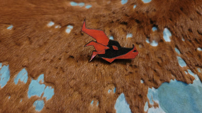 Furry Dragon Head UV GLOW Leather Pins Lapel
