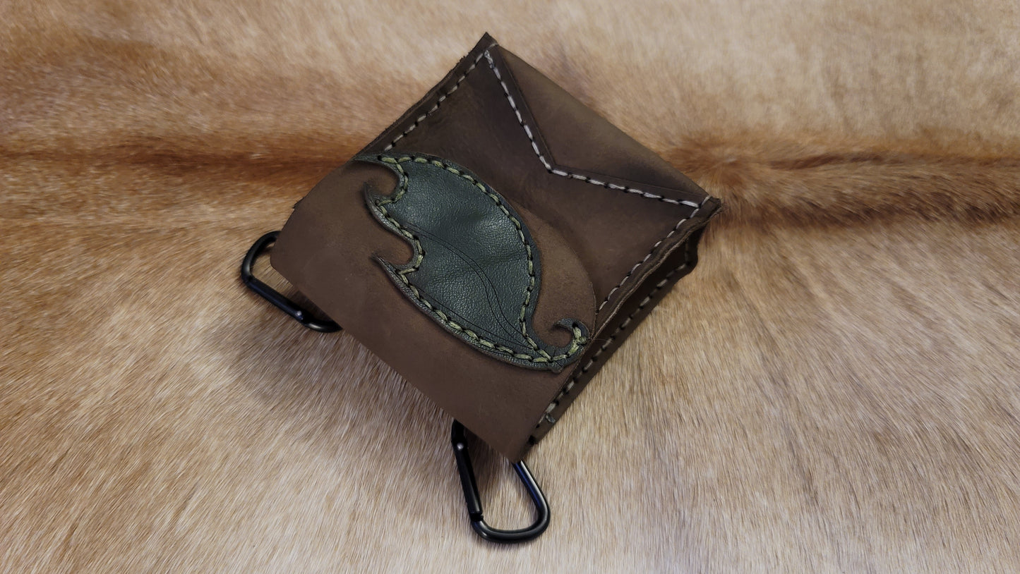 Leather Dragon Wing Adventure Pouch Bag With Closure Cosplay Satchel
