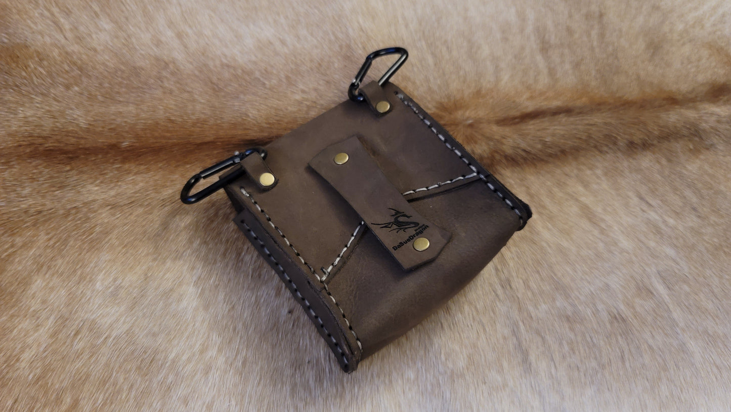 Leather Dragon Wing Adventure Pouch Bag With Closure Cosplay Satchel