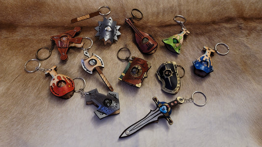 D20 Dice Keychain Holder Holster Carrying Enclosure for Roleplaying Games