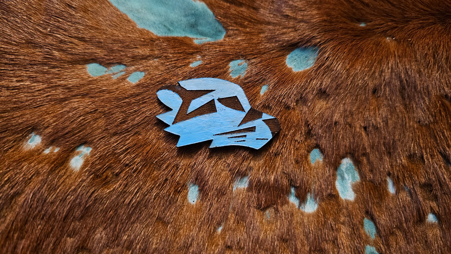 Furry Otter UV GLOW Leather Pins Lapel