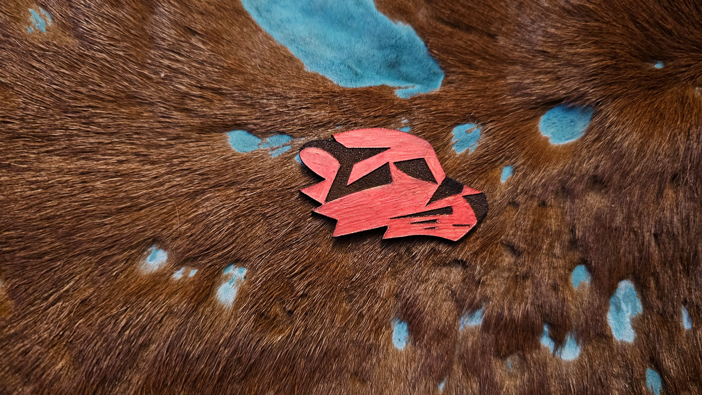 Furry Otter UV GLOW Leather Pins Lapel