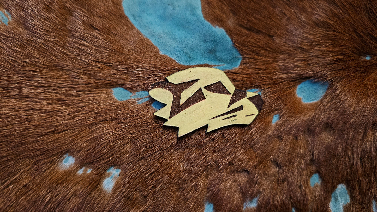 Furry Otter UV GLOW Leather Pins Lapel