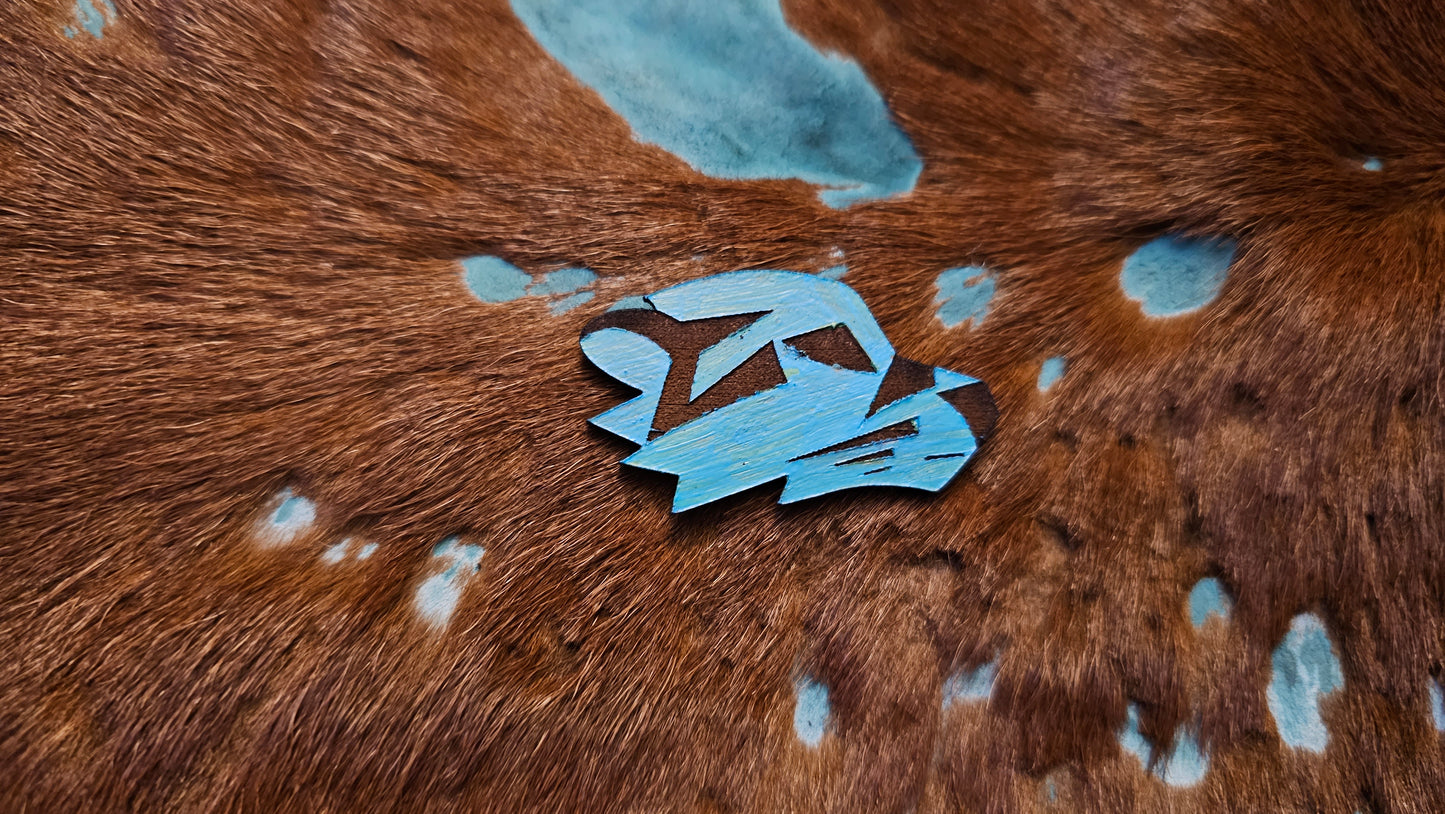 Furry Otter UV GLOW Leather Pins Lapel