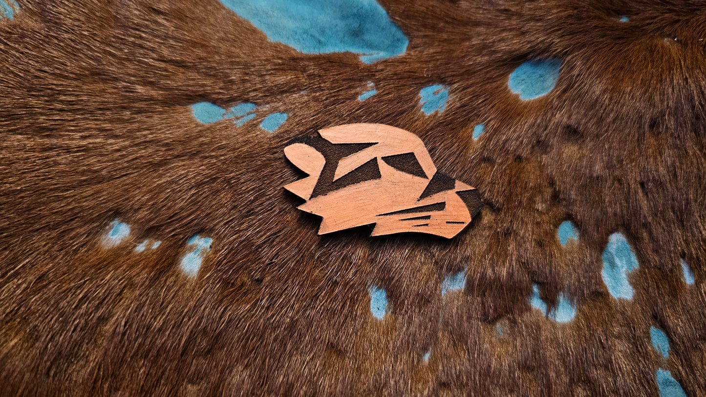 Furry Otter UV GLOW Leather Pins Lapel