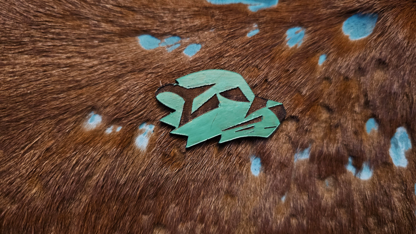 Furry Otter UV GLOW Leather Pins Lapel