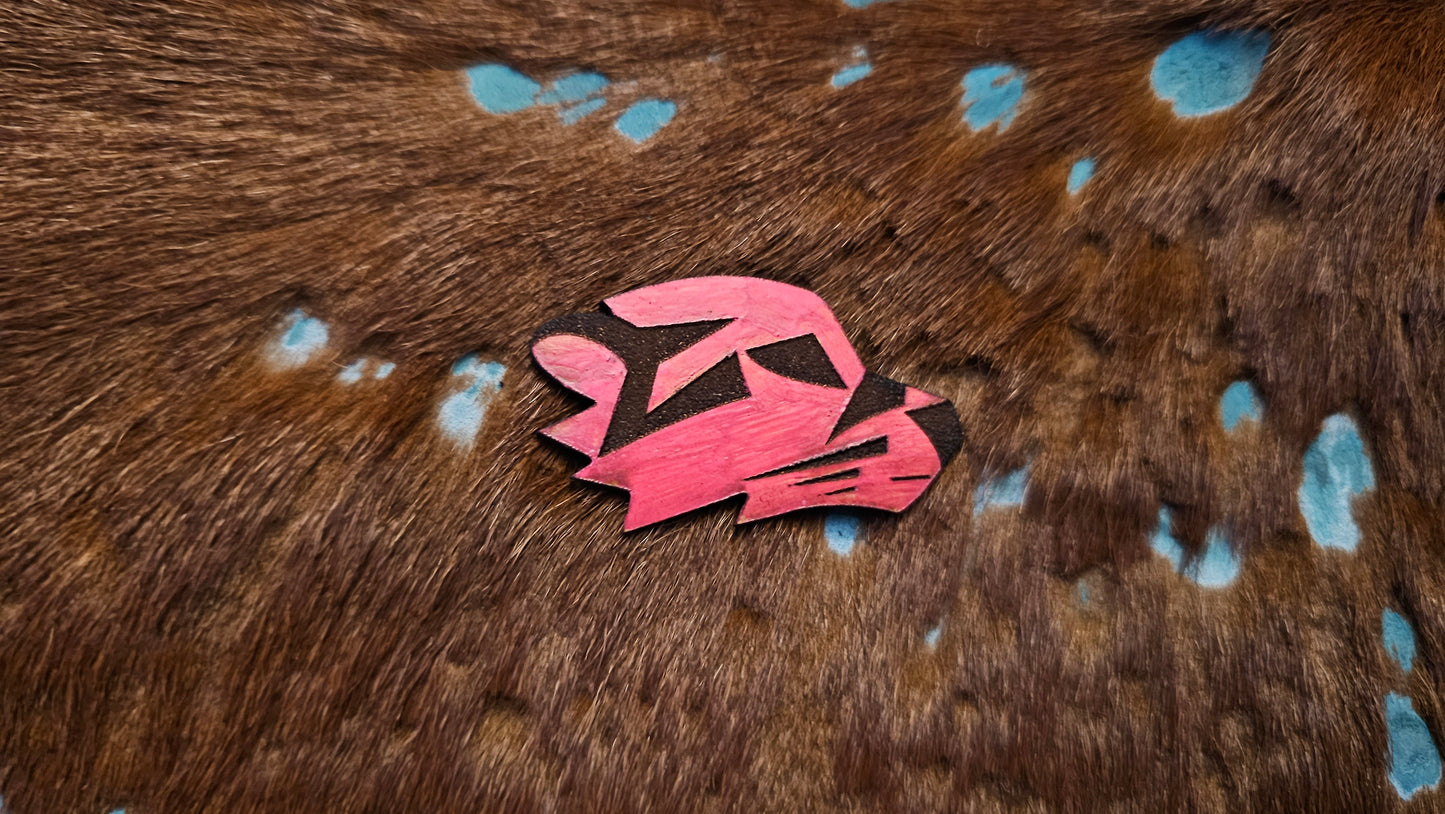 Furry Otter UV GLOW Leather Pins Lapel