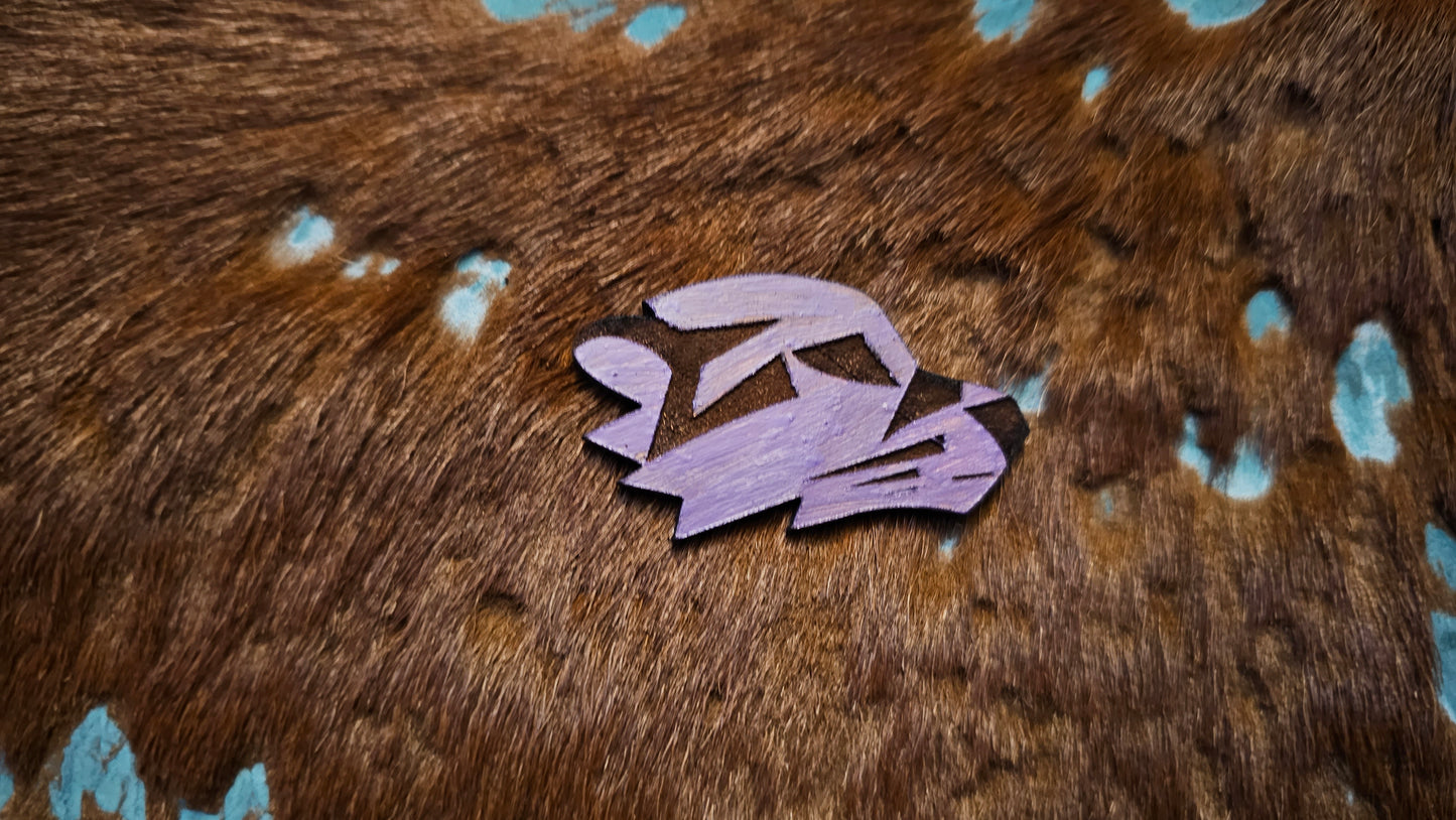 Furry Otter UV GLOW Leather Pins Lapel