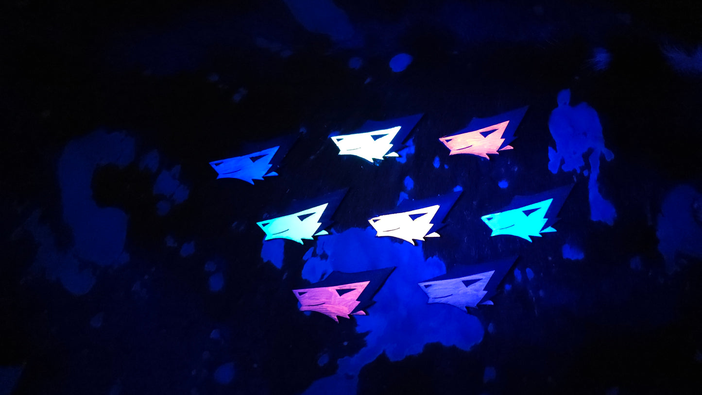 Furry Sergal UV GLOW Leather Pins Lapel