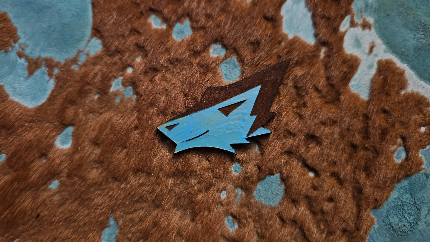 Furry Sergal UV GLOW Leather Pins Lapel