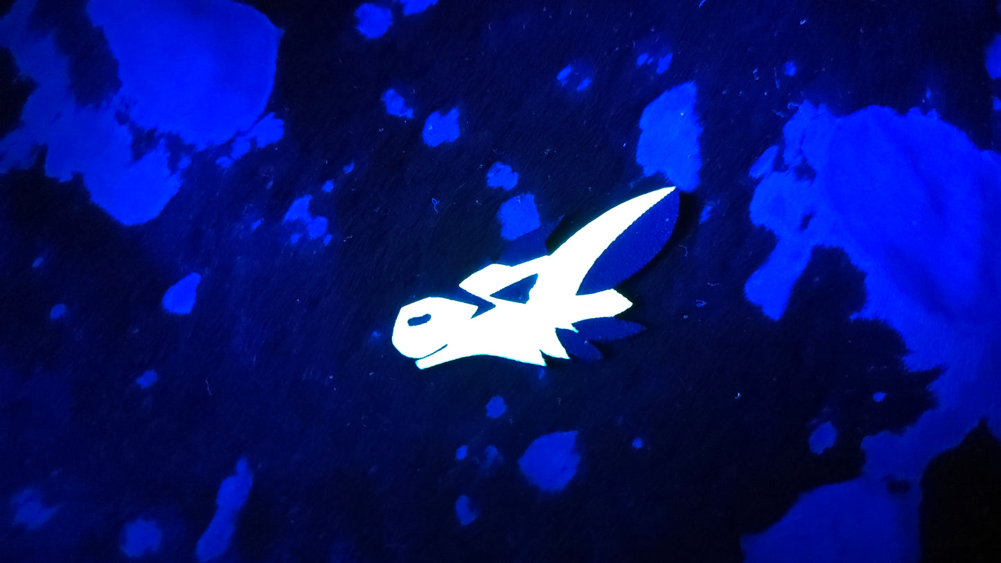 Furry Dutch Angel Dragon UV GLOW Leather Pins Lapel