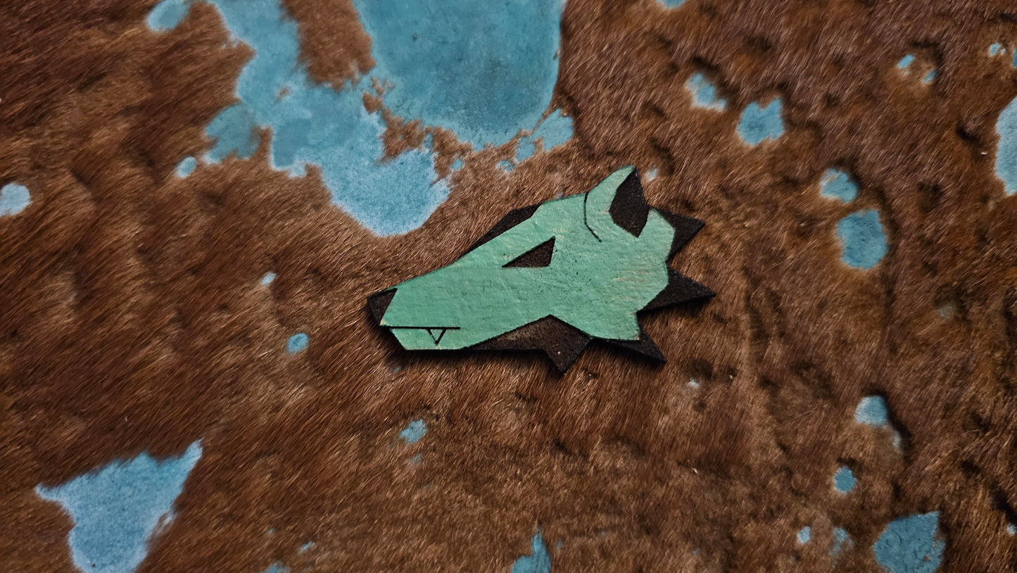 Furry Opossum UV GLOW Leather Pins Lapel