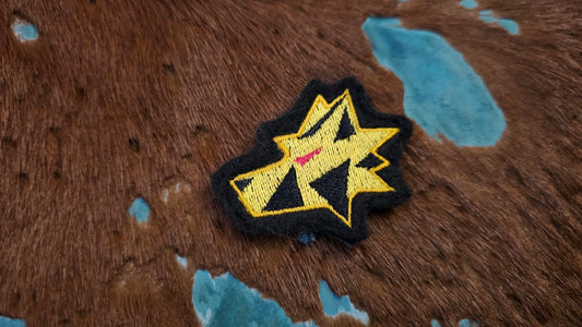 Wolf Head Embroidery Patch with Velcro backing for Hip Pouch