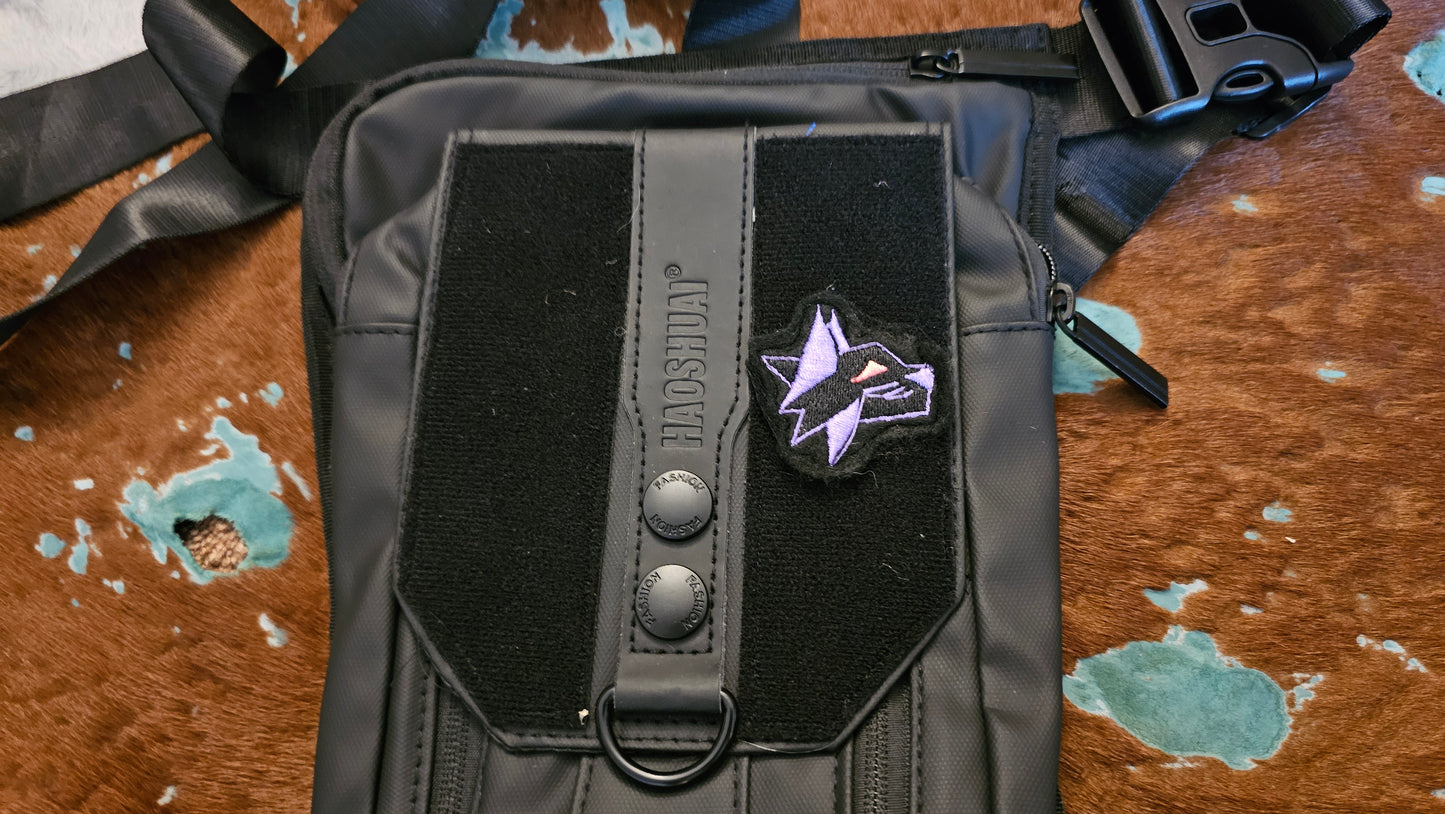 Cat Head Embroidery Patch with Velcro backing