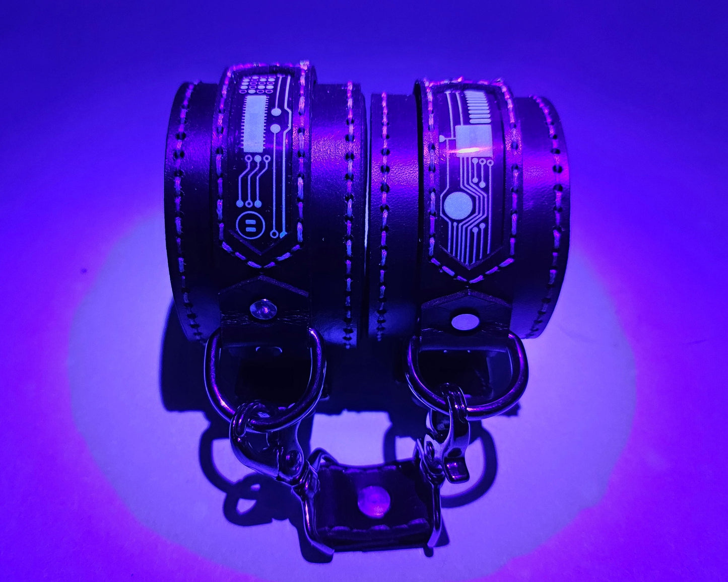Tough Hide Future Punk UV Reactive Cyber Cuffs