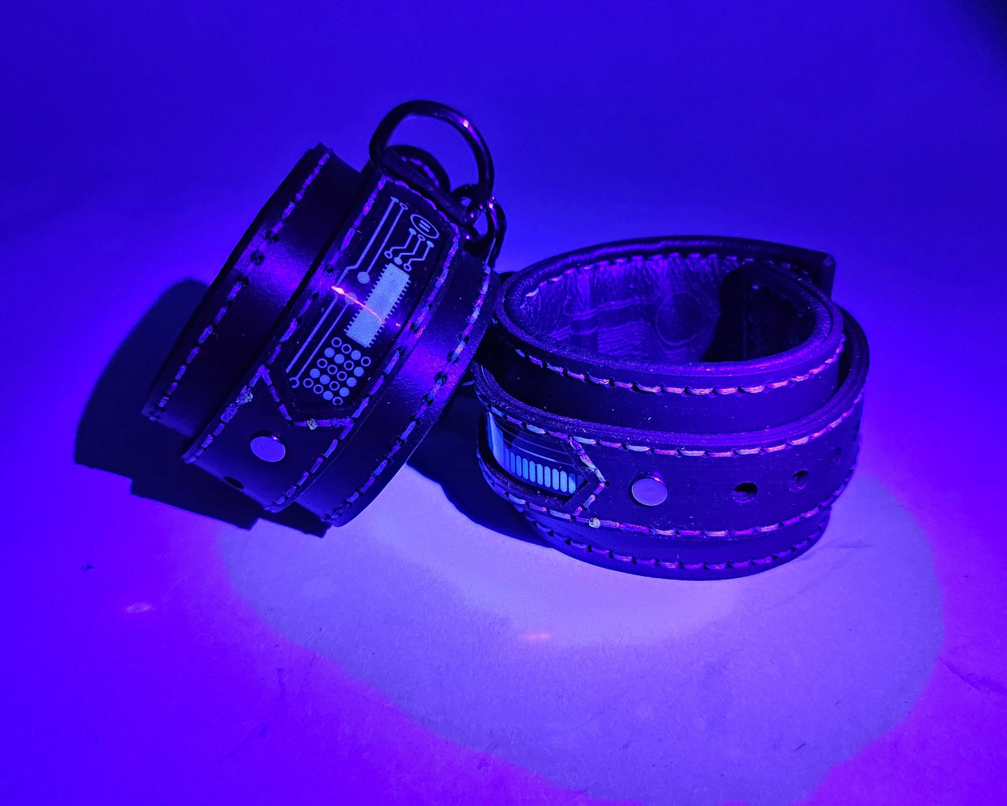 Tough Hide Future Punk UV Reactive Cyber Cuffs