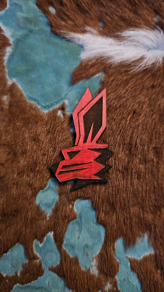 Rabbit Head Embroidery Patch with Velcro backing for Hip Pouch