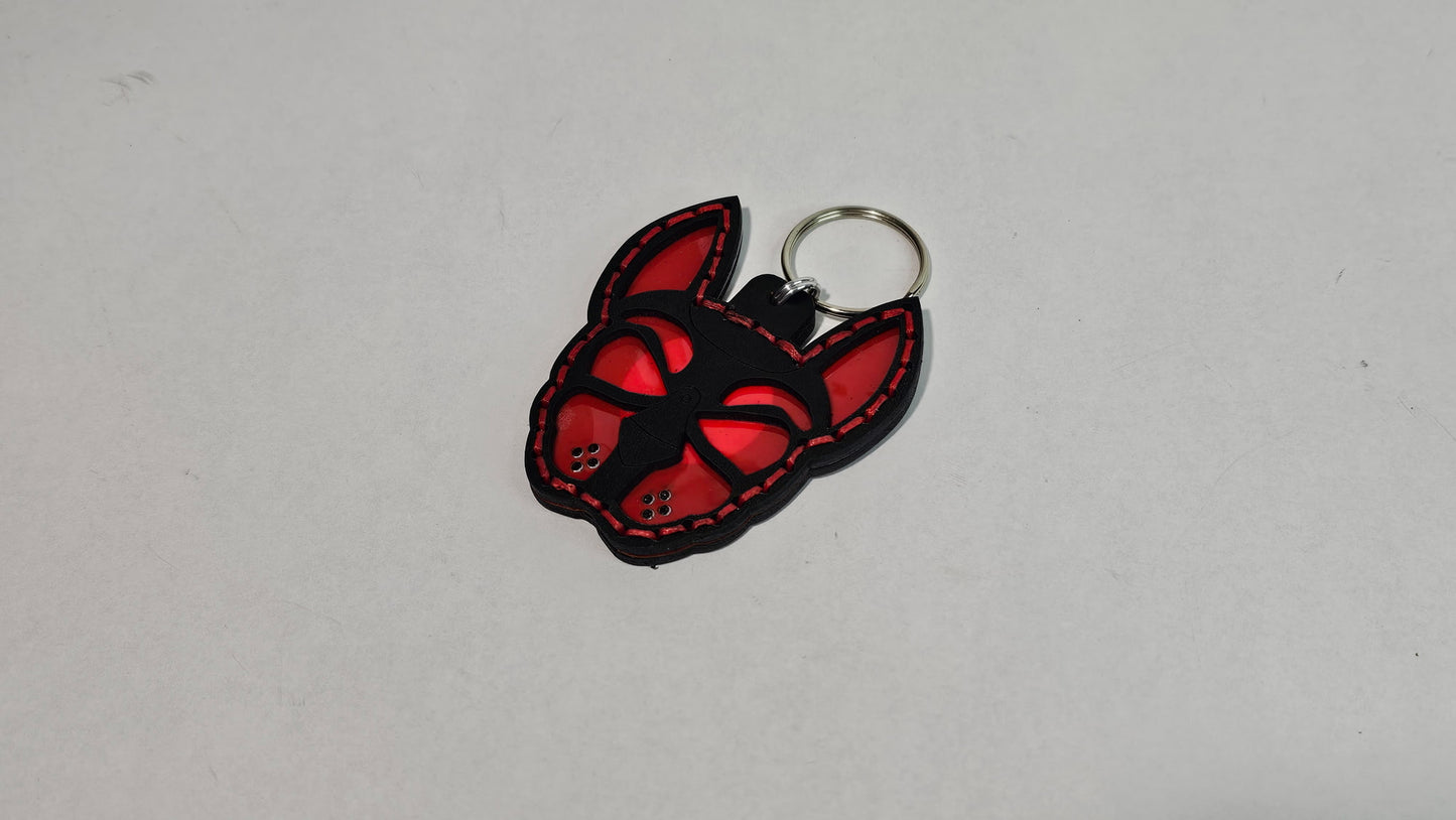 Tough Hide See-Through Windowed Pup Dog Puppy NFC Keychain FOB