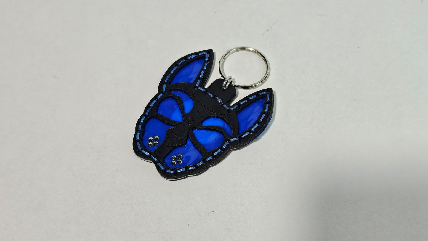 Tough Hide See-Through Windowed Pup Dog Puppy NFC Keychain FOB