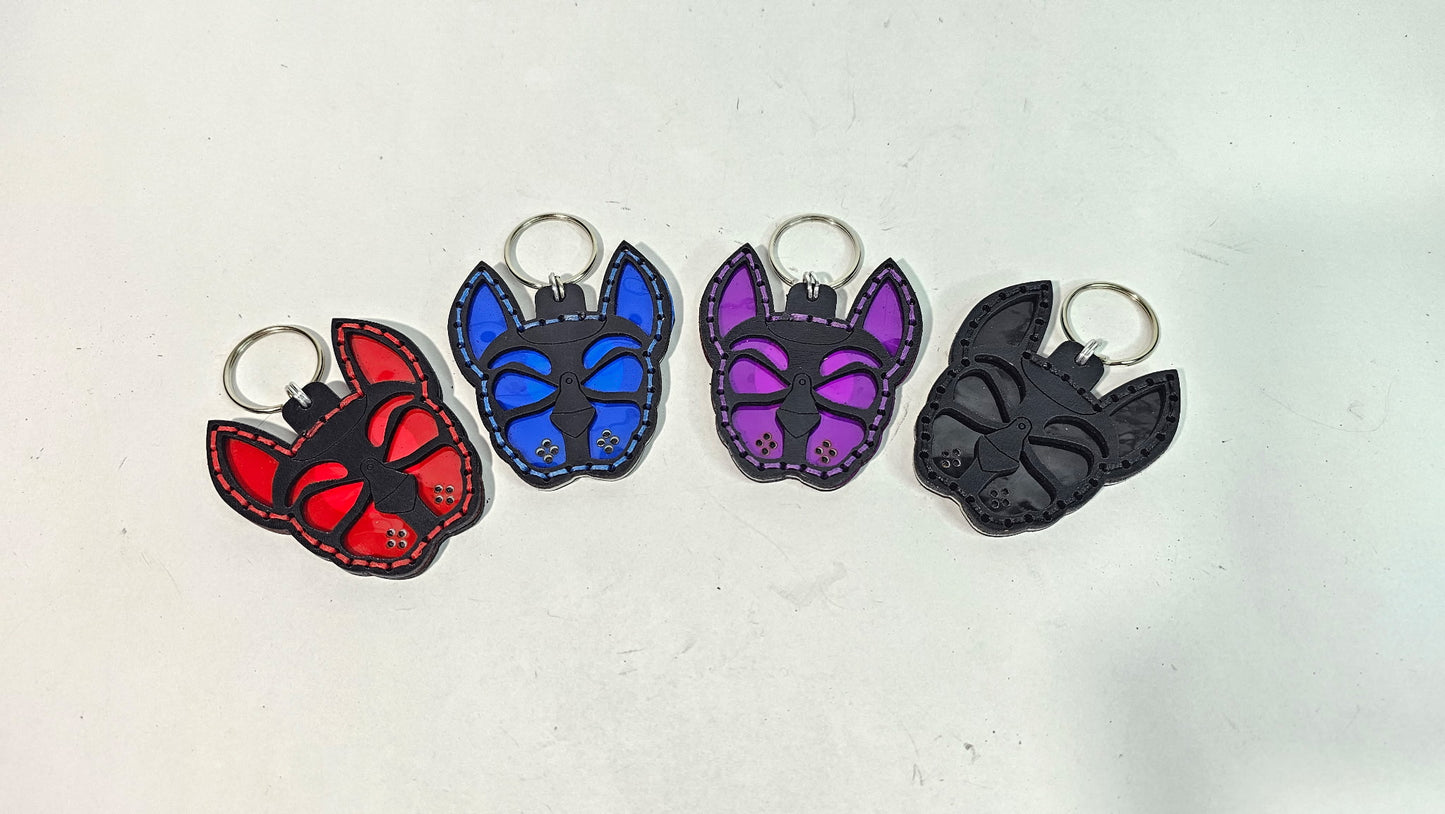 Tough Hide See-Through Windowed Pup Dog Puppy NFC Keychain FOB