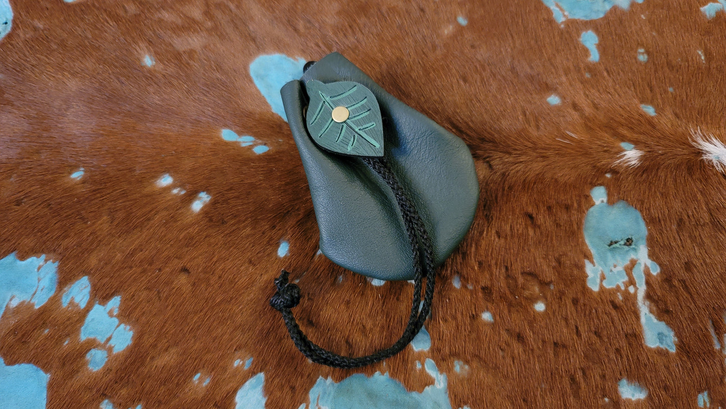 Leather Dice Bags With Elvin Leaf Charm GLOWS