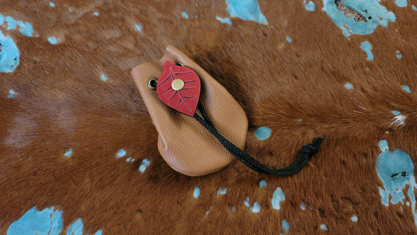 Leather Dice Bags With Elvin Leaf Charm GLOWS