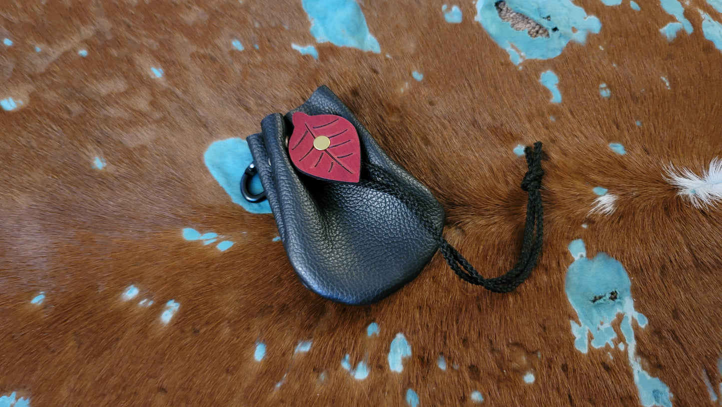 Leather Dice Bags With Elvin Leaf Charm GLOWS