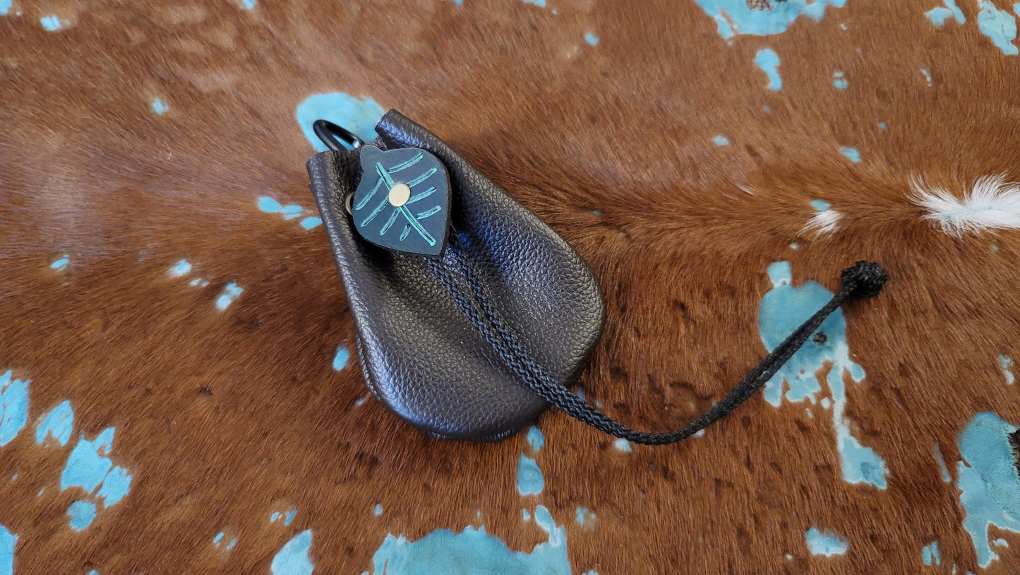 Leather Dice Bags With Elvin Leaf Charm GLOWS