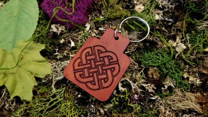 Various Leather Keychains Fobs, Celtic Knot Collection